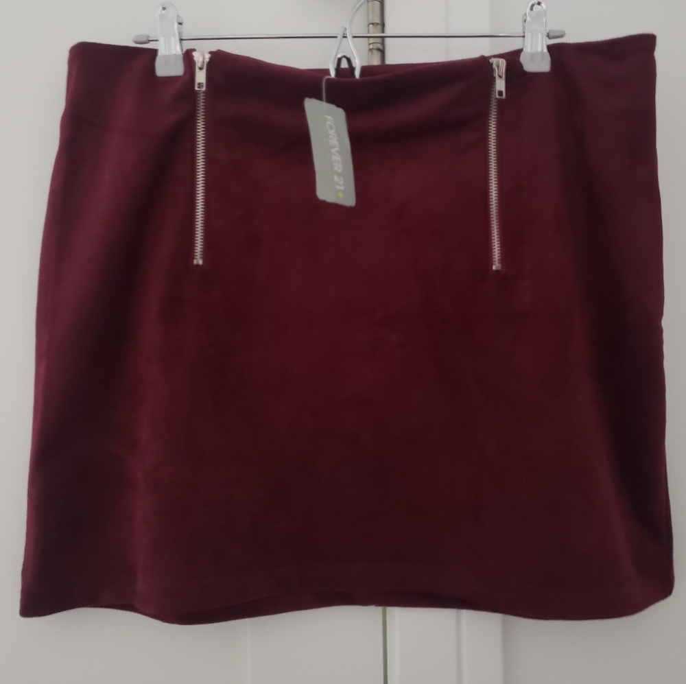 NEW suede mini skirt